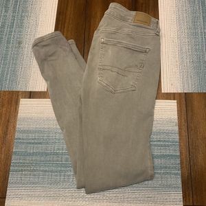 American Eagle Next Level Stretch Hi-Rise Jegging Womens Sz 6 Olive Green